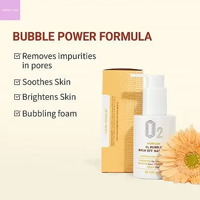 [Be The Skin] Heartleaf O2 Bubble wash off maskpack 120g - Seoul Vibe
