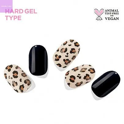 [EDGEU] Leopard Black Nail Strips Hanul Hanbok