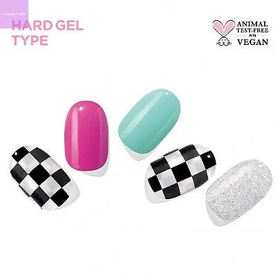 [EDGEU] Racing Check Nail Strips Hanul Hanbok