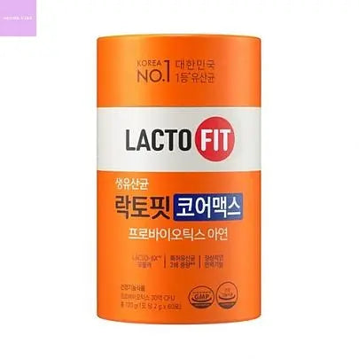 [LACTO FIT] Probiotics Core Max 120g (2g x 60 Sticks) Round tube type Hanul Hanbok