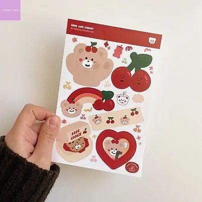 [Malling booth] Big Removal Sticker Pack - Bebe & Cherry (5ea) Hanul Hanbok